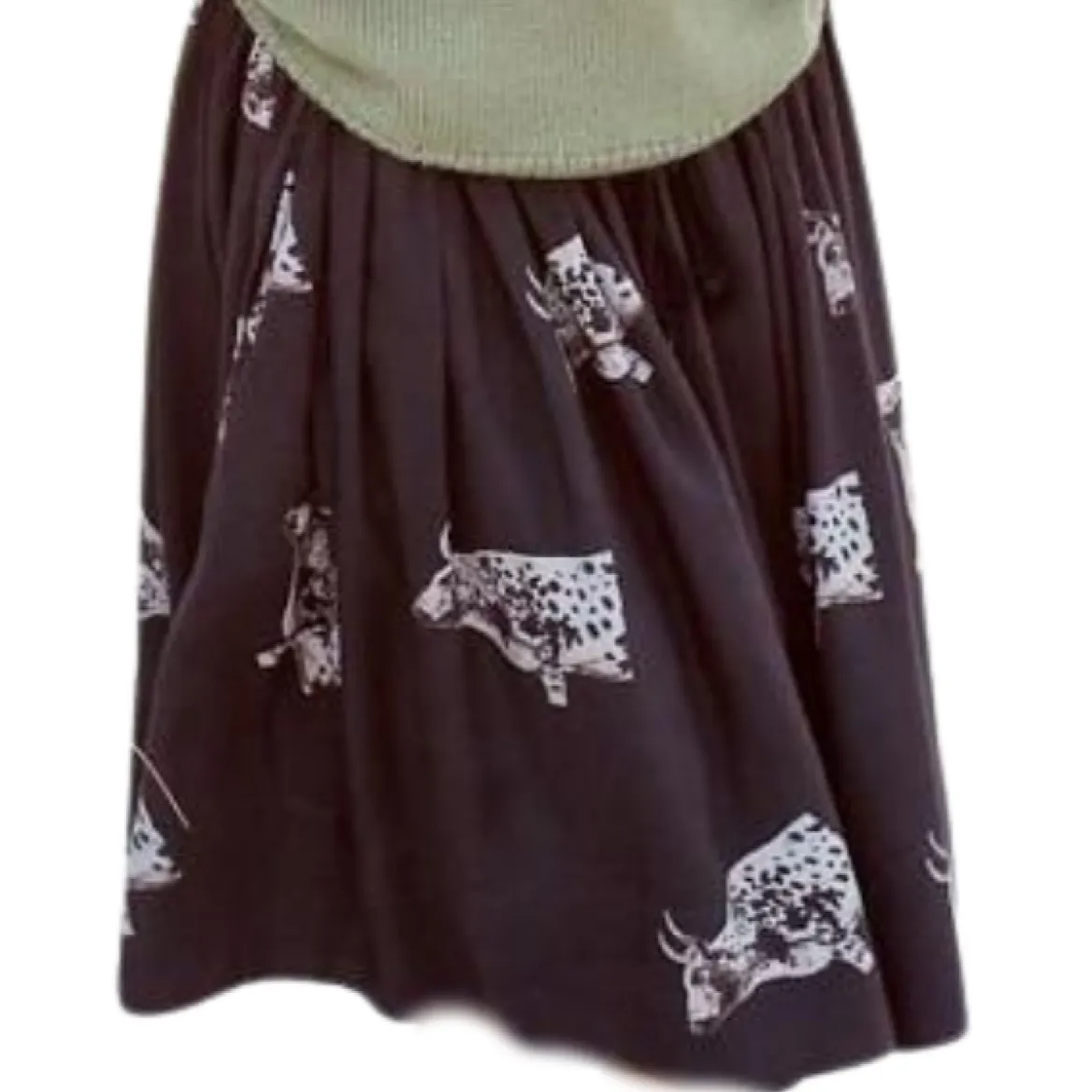 Bull Print Skirt