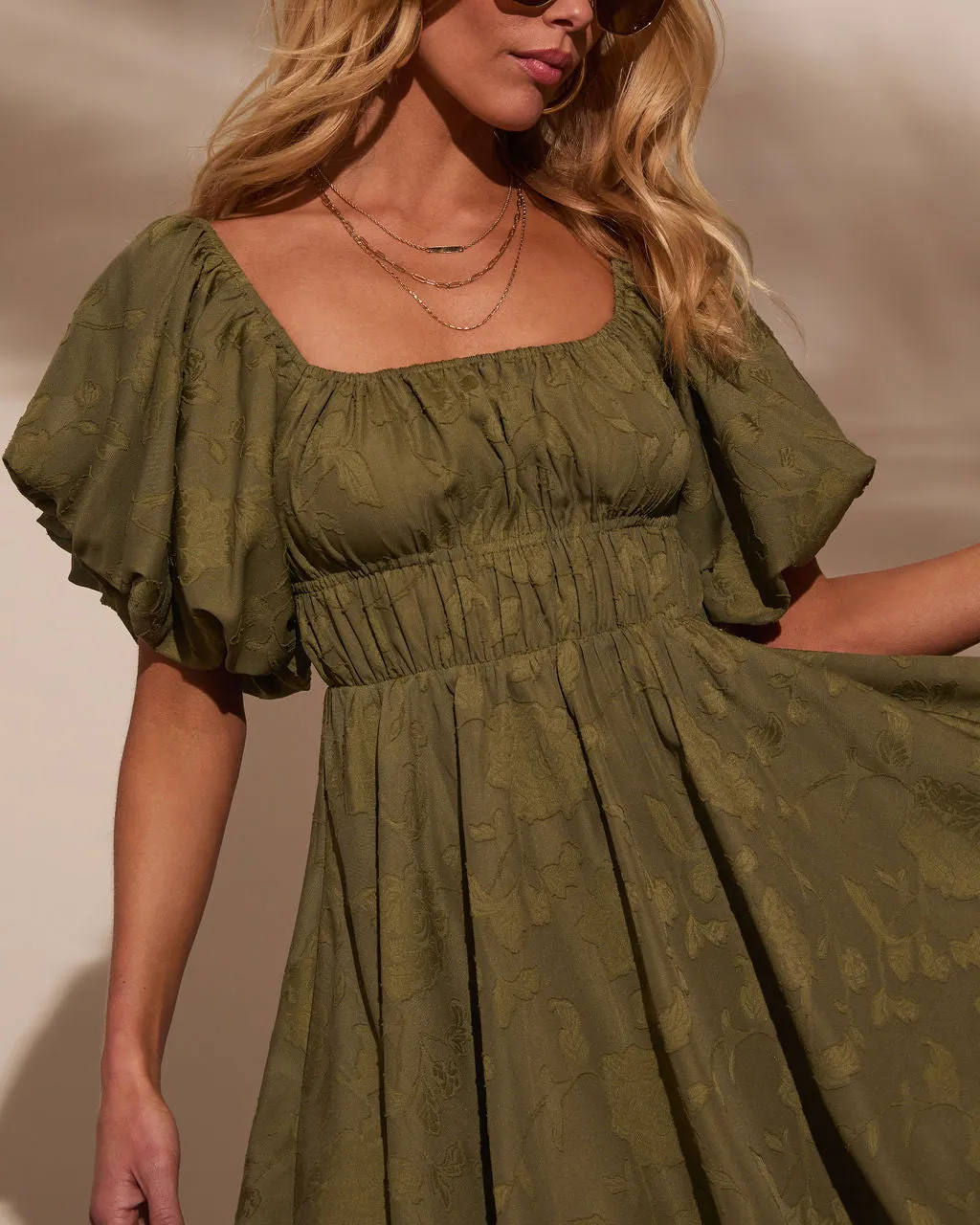 Cherished Charm Puff Sleeve Mini Dress