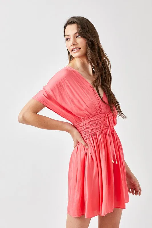 Clara Mini Dress- Smocked Dress Graduation Dress