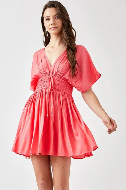 Clara Mini Dress- Smocked Dress Graduation Dress