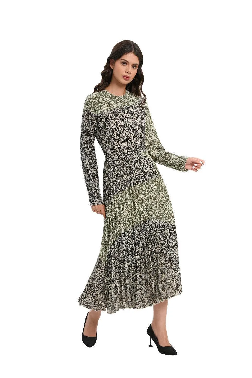 ENCHANTED GROVE CHARM MIDI DRESS שמלה