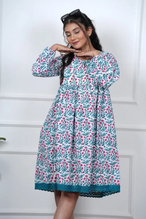 Jasmine Joy Hand Block Printed Dress