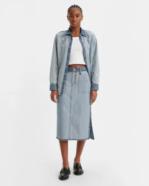 Levi's® Womens Reversible Side Slit Skirt - Soft As Butter Mid No Dp