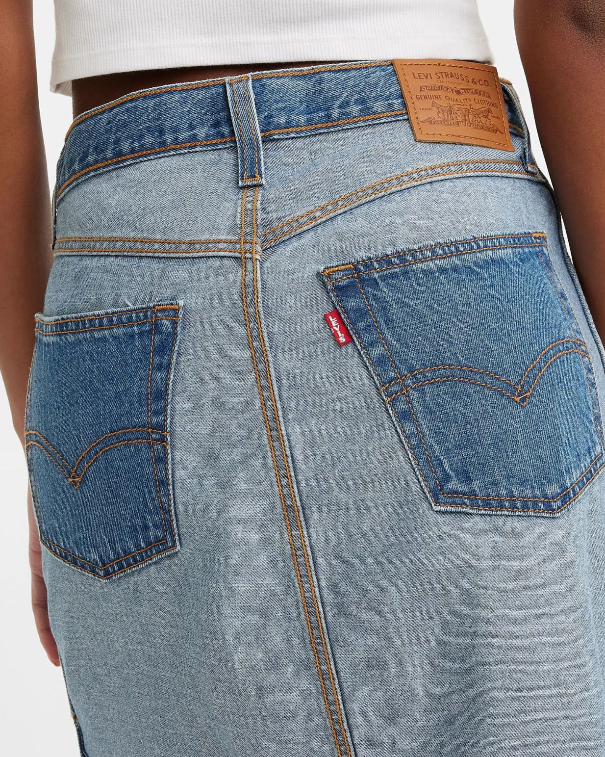 Levi's® Womens Reversible Side Slit Skirt - Soft As Butter Mid No Dp