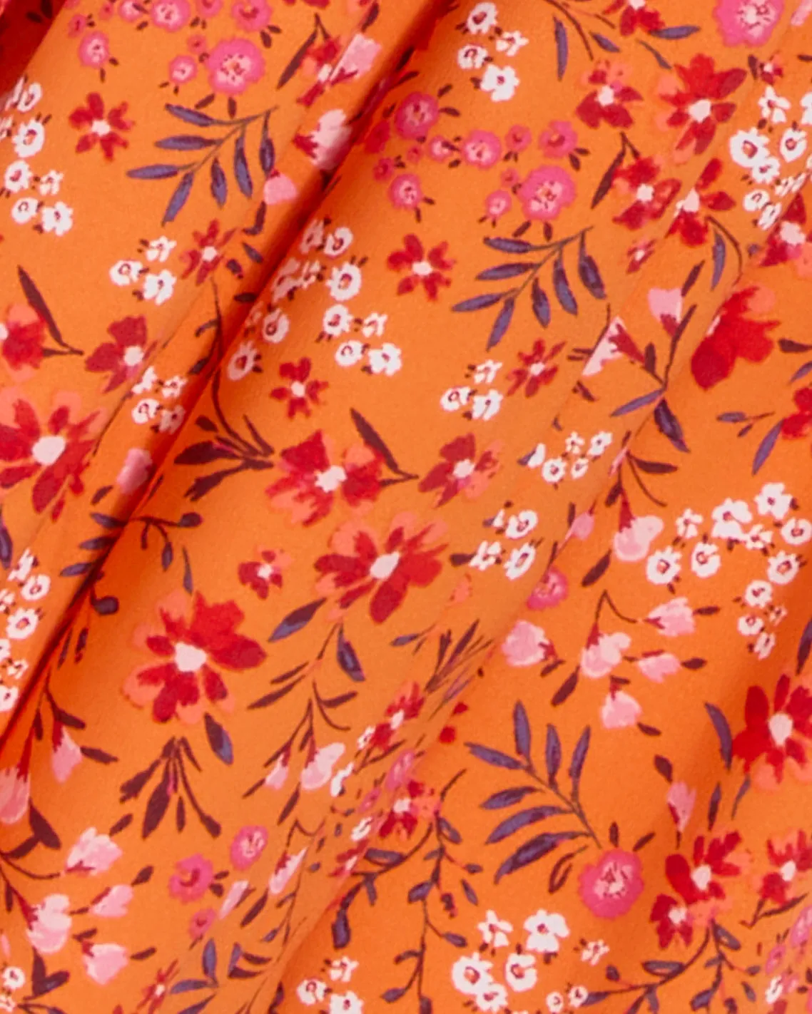 Margo Flutter Sleeve Dress in Apricot Pansy Floral