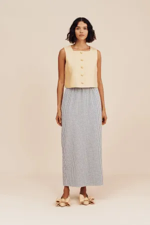 MIRA SKIRT - BLUE GINGHAM