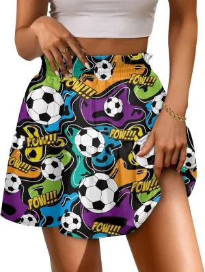 Short Skirts for Women High Waist Tiered Mini Skirt for Running Casual