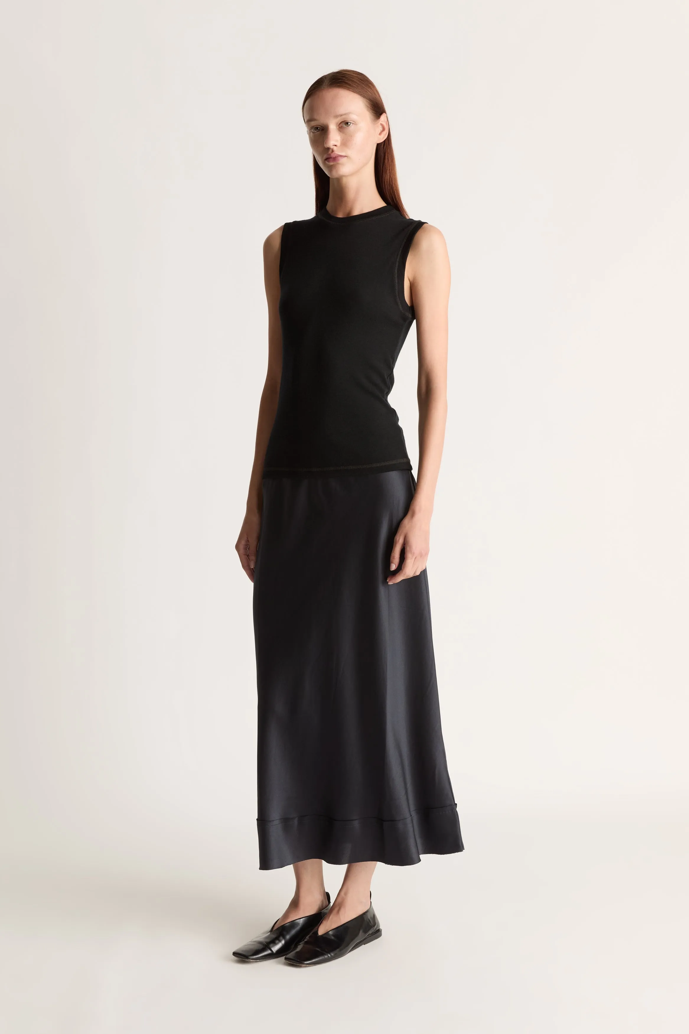Stella Silk Satin Skirt