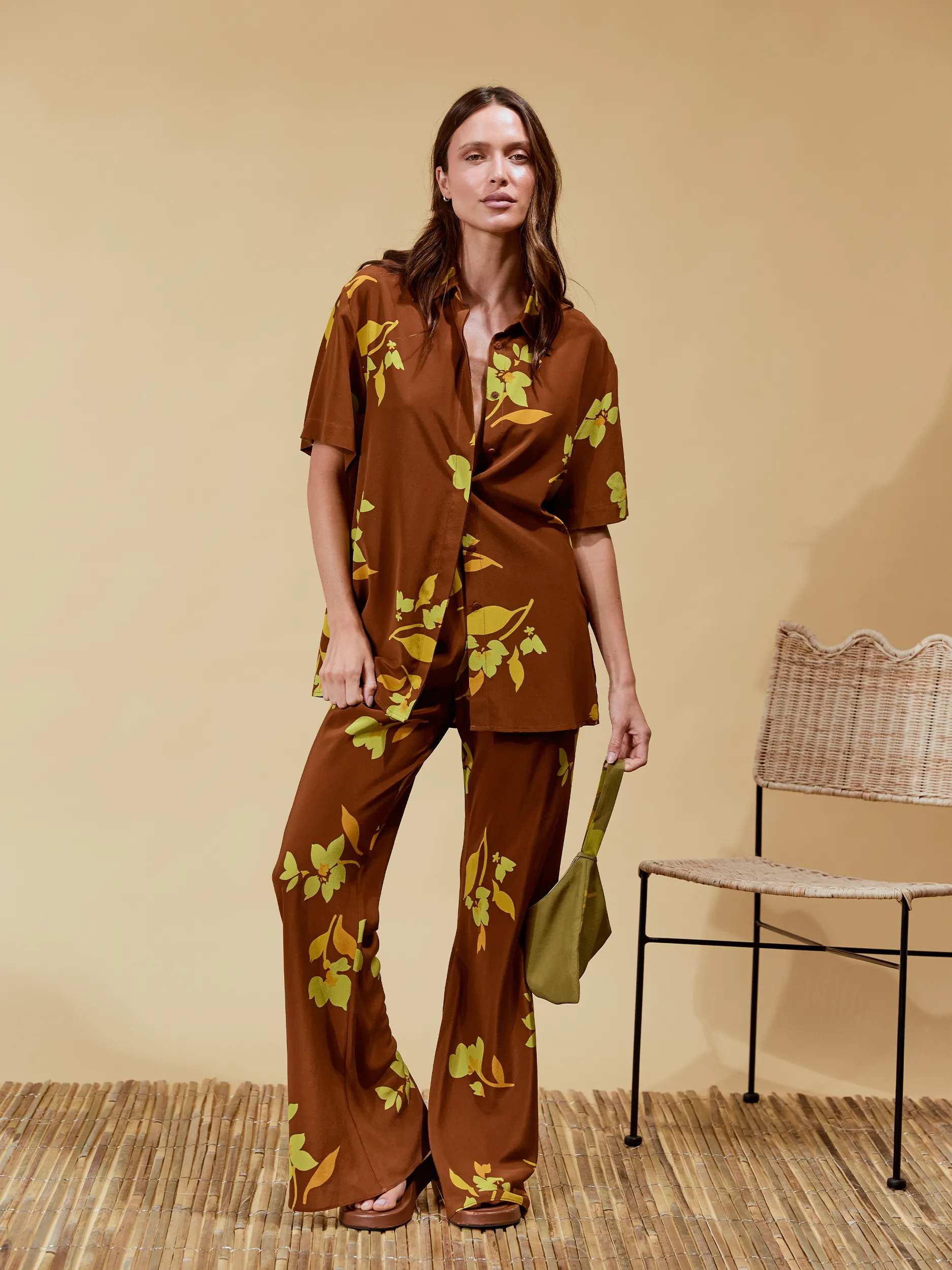 Tilda Pants | Tulp Carob Silk