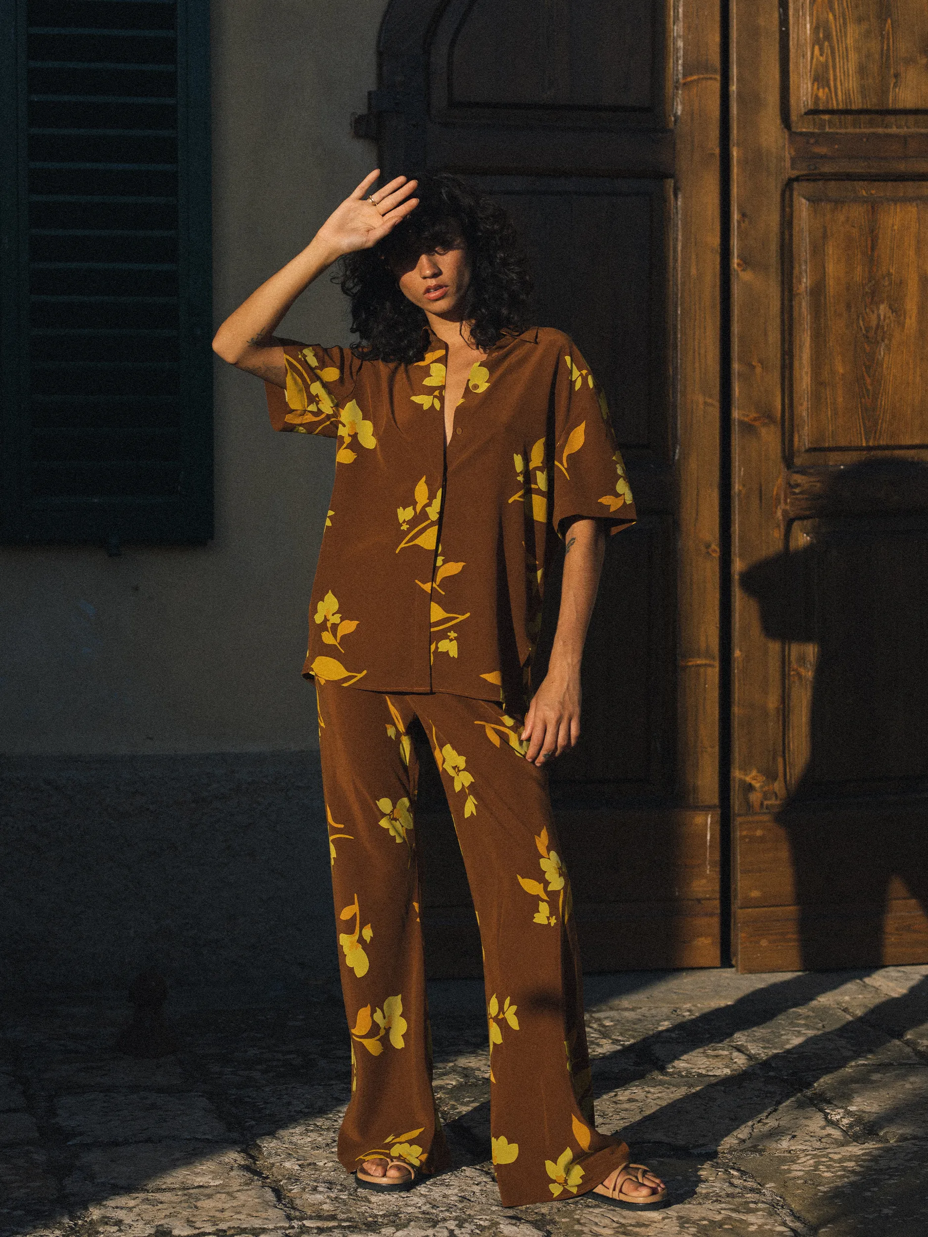 Tilda Pants | Tulp Carob Silk