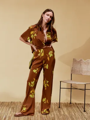 Tilda Pants | Tulp Carob Silk